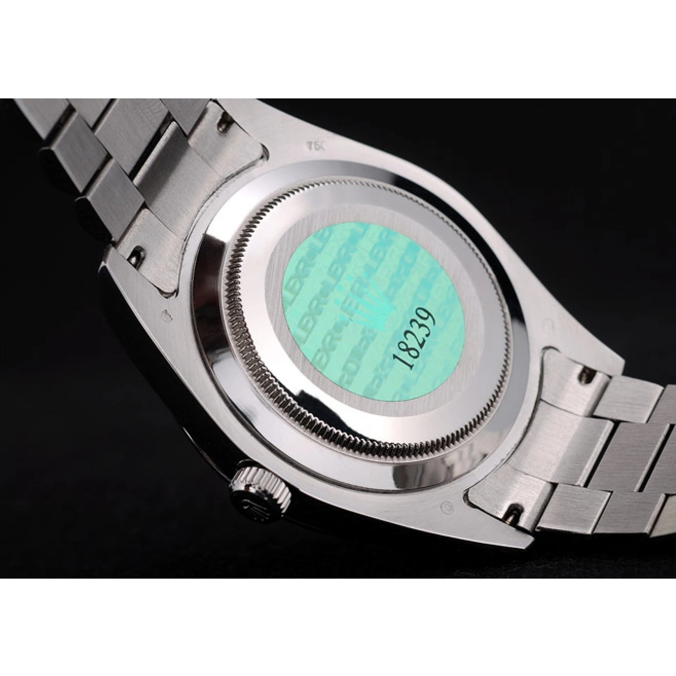 Aaa replica watch Bezel Ribbed DayDate Steel Dial Silver 41976 Rolex Stainless 0806